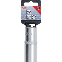 BGS Steckschlüssel-Einsatz Sechskant tief Antrieb Innenvierkant 12,5 mm (1/2") SW 21 mm - 10561