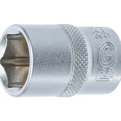 BGS Steckschlüssel-Einsatz Sechskant Antrieb Innenvierkant 12,5 mm (1/2") SW 18 mm - 2918