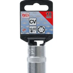 BGS Steckschlüssel-Einsatz Sechskant Antrieb Innenvierkant 12,5 mm (1/2") SW 18 mm - 2918