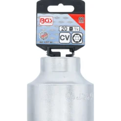 BGS Steckschlüssel-Einsatz Sechskant Antrieb Innenvierkant 20 mm (3/4") SW 60 mm - 1207-60