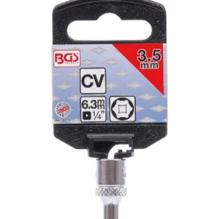 BGS Steckschlüssel-Einsatz Sechskant Antrieb Innenvierkant 6,3 mm (1/4") SW 3,5 mm - 2473