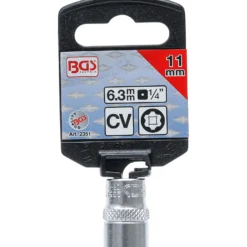 BGS Steckschlüssel-Einsatz Super Lock Antrieb Innenvierkant 6,3 mm (1/4") SW 11 mm - 2351
