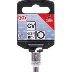 BGS Steckschlüssel-Einsatz Super Lock Antrieb Innenvierkant 6,3 mm (1/4") SW 4 mm - 2344