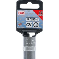 BGS Steckschlüssel-Einsatz Super Lock Antrieb Innenvierkant 12,5 mm (1/2") SW 15 mm - 2415