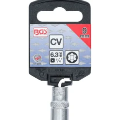 BGS Steckschlüssel-Einsatz Super Lock Antrieb Innenvierkant 6,3 mm (1/4") SW 9 mm - 2349