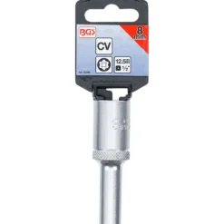 BGS Steckschlüssel-Einsatz Super Lock tief Antrieb Innenvierkant 12,5 mm (1/2") SW 8 mm - 10268
