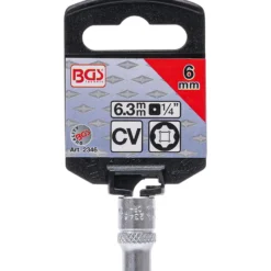 BGS Steckschlüssel-Einsatz Super Lock Antrieb Innenvierkant 6,3 mm (1/4") SW 6 mm - 2346