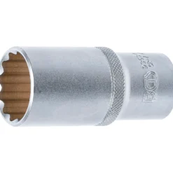 BGS Steckschlüssel-Einsatz Zwölfkant tief Antrieb Innenvierkant 12,5 mm (1/2") SW 27 mm - 9363