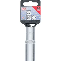 BGS Steckschlüssel-Einsatz Zwölfkant tief Antrieb Innenvierkant 12,5 mm (1/2") SW 16 mm - 10683
