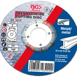 BGS Trennscheibe für Metall Ø 115 x 2,5 x 22,2 mm Typ 42 - 3922