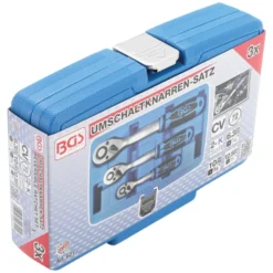 BGS Umschaltknarren-Satz feinverzahnt 6,3 mm (1/4") - 10 mm (3/8") - 12,5 mm (1/2") 3tlg. - 621