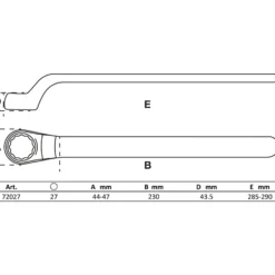 BGS VDE-Einringschlüssel tief gekröpft SW 27 mm - 72027