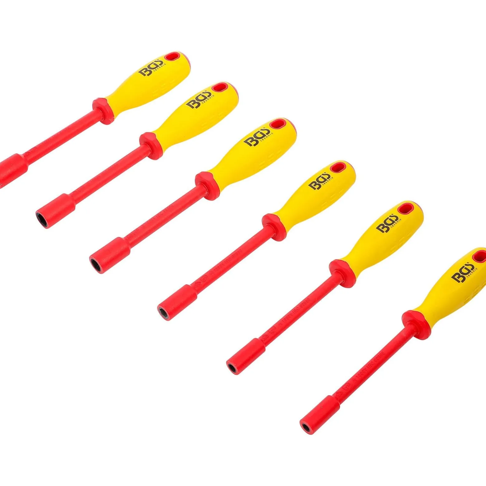 BGS VDE-Steckschlüssel-Schraubendreher-Satz Sechskant SW 5,5 - 12 mm 6tlg. - 71095
