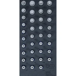 BGS Werkstattwageneinlage 1/3: Bit-Einsatz-Satz Antrieb Innenvierkant 12,5 mm (1/2") Innensechskant, T-Profil (für Torx), Innenvielzahn (für XZN), Keil-Profil (für RIBE) 36tlg. - 4120