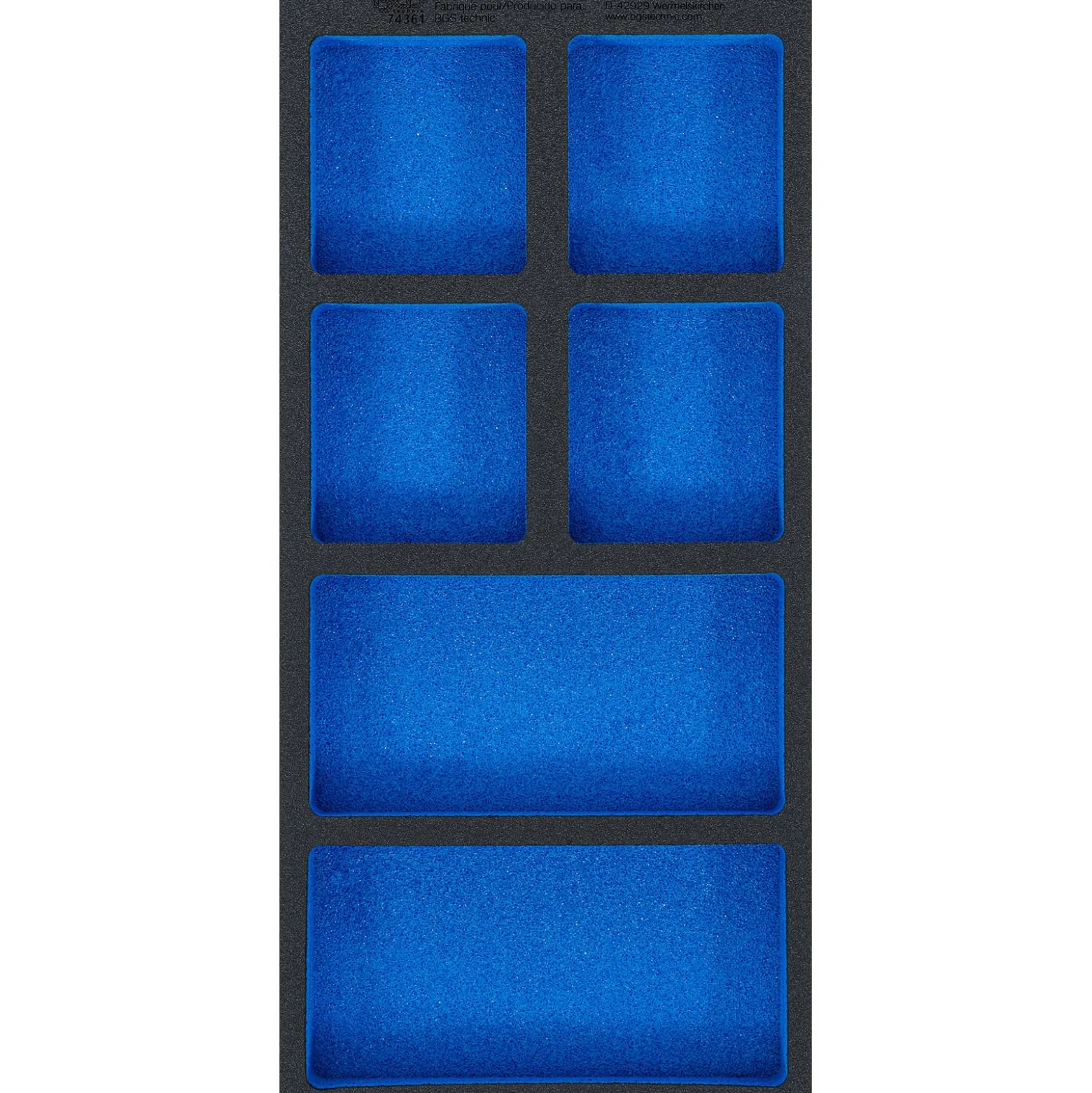 BGS Werkstattwageneinlage 1/3 leer: 6 Ablagefächer 408 x 189 x 32 mm - 74361