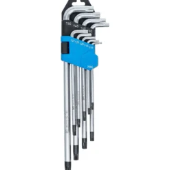 BGS Winkelschlüssel-Satz extra lang T-Profil (für Torx) mit Bohrung T10 - T50 9tlg. - 794