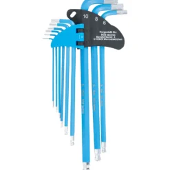 BGS Winkelschlüssel-Satz extra lang Innensechskant/Innensechskant mit Kugelkopf 1,5 - 10 mm 9tlg. - 35100