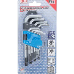 BGS Winkelschlüssel-Satz kurz T-Profil (für Torx) mit Bohrung T10 - T50 9tlg. - 809