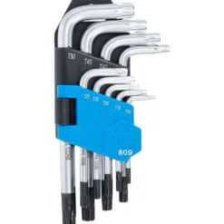 BGS Winkelschlüssel-Satz kurz T-Profil (für Torx) mit Bohrung T10 - T50 9tlg. - 809
