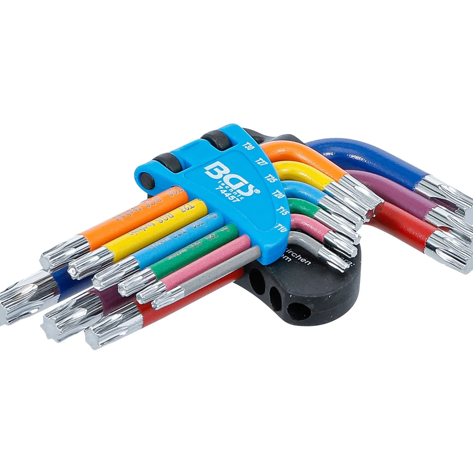 BGS Winkelschlüssel-Satz Multicolour kurz T-Profil (für Torx) T10 - T50 9tlg. - 74457