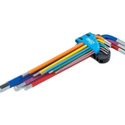 BGS Winkelschlüssel-Satz Multicolour extra lang Innensechskant 1,5 - 10 mm 9tlg. - 74456
