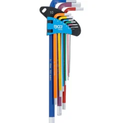 BGS Winkelschlüssel-Satz Multicolour extra lang Innensechskant 1,5 - 10 mm 9tlg. - 74456