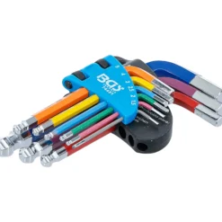 BGS Winkelschlüssel-Satz Multicolour kurz Innensechskant, Innensechskant mit Kugelkopf 1,5 - 10 mm 9tlg. - 74451