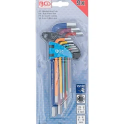 BGS Winkelschlüssel-Satz Multicolour Innensechskant 1,5 - 10 mm 9tlg. - 74455