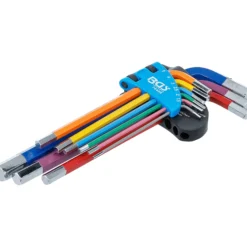 BGS Winkelschlüssel-Satz Multicolour Innensechskant 1,5 - 10 mm 9tlg. - 74455