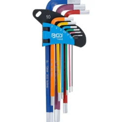BGS Winkelschlüssel-Satz Multicolour Innensechskant 1,5 - 10 mm 9tlg. - 74455