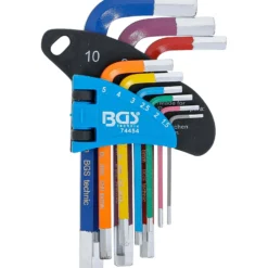 BGS Winkelschlüssel-Satz Multicolour kurz Innensechskant 1,5 - 10 mm 9tlg. - 74454