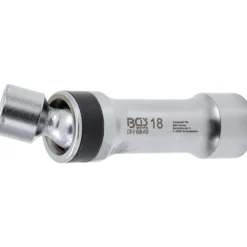 BGS Zündkerzen-Gelenkeinsatz Zwölfkant mit Haltefeder Antrieb Innenvierkant 10 mm (3/8") SW 18 mm - 6849