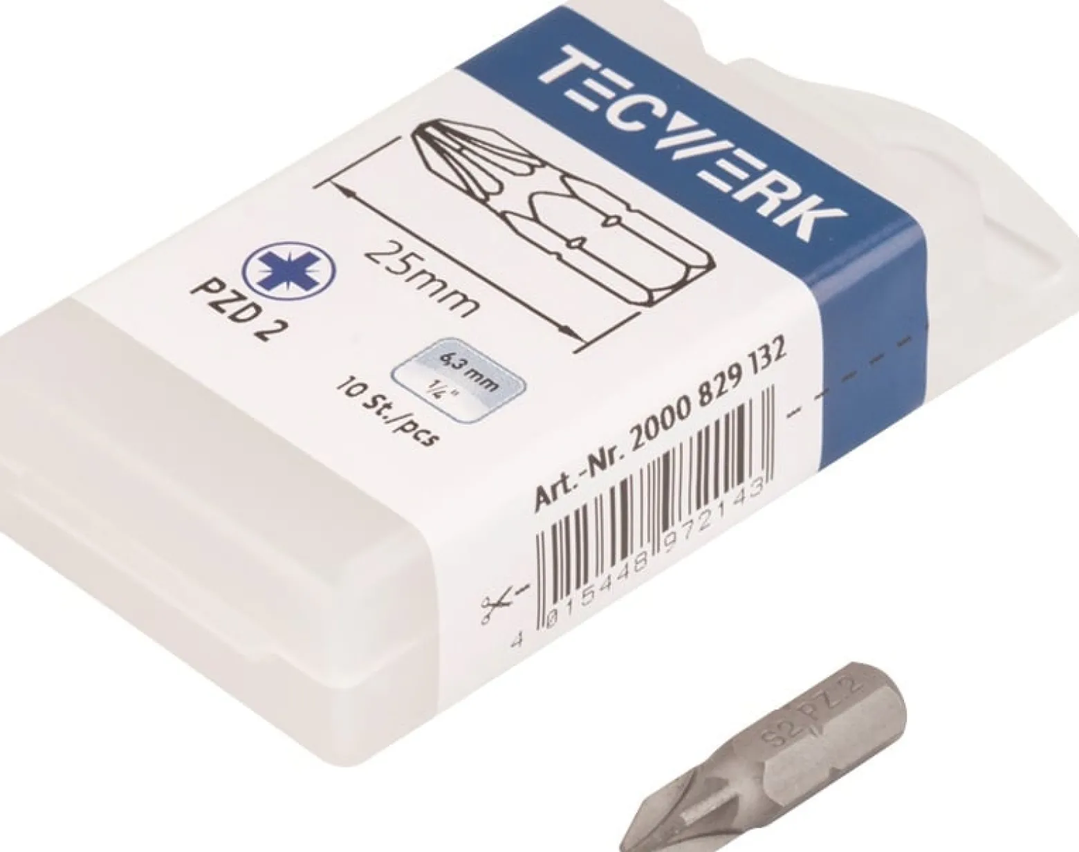Bit P829132 1/4 Zoll PZD 2 L.25mm TECWERK