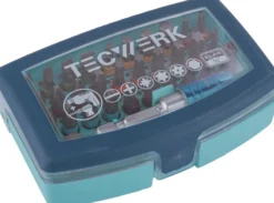 Bitsortiment Torsión 32-tlg.Schlitz/PH/PZD/TX/TX-BO/6Kt.Torsionsbits TECWERK