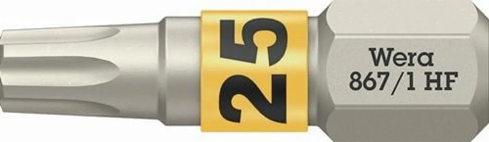Bit 867 TORX® HF 1/4 Zoll TX 25 L.25mm m.Farbleitsystem WERA