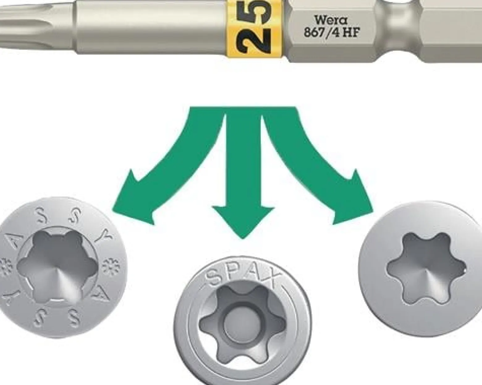Bit 867 TORX® HF 1/4 Zoll TX 10 L.25mm m.Farbleitsystem WERA