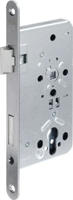 BKS Behörden-Einsteckschloss 0615 PZW 24/55/72/8mm DIN L VA rd Kl 5 - B-06150-21-L-8