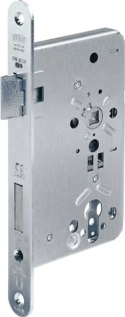 BKS Feuerschutztürschloss B-1206 24/65/72/9mm DIN R 24mm rd VA - B-12060-55-R-8
