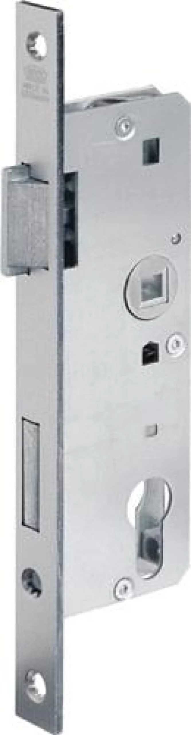 BKS Glastür-Einsteckschloss 0007 PZW 20/45/72/8mm DIN R silber ktg - 71016