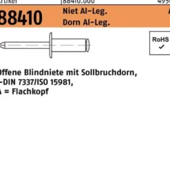 Blindniete R 88410 FLAKO 4x9,8 Niet Aluminium/Dorn Aluminium 500St.
