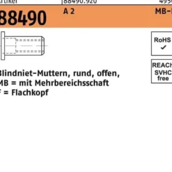 Blindnietmutter R 88490 FLAKO M5/0,5 - 5,0 A 2 500 Stück