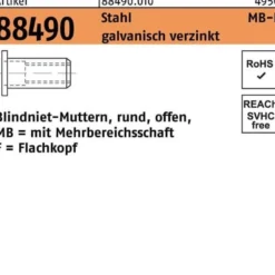 Blindnietmutter R 88490 FLAKO M8/0,5 - 7,5 Stahl galv.verz. 500St.