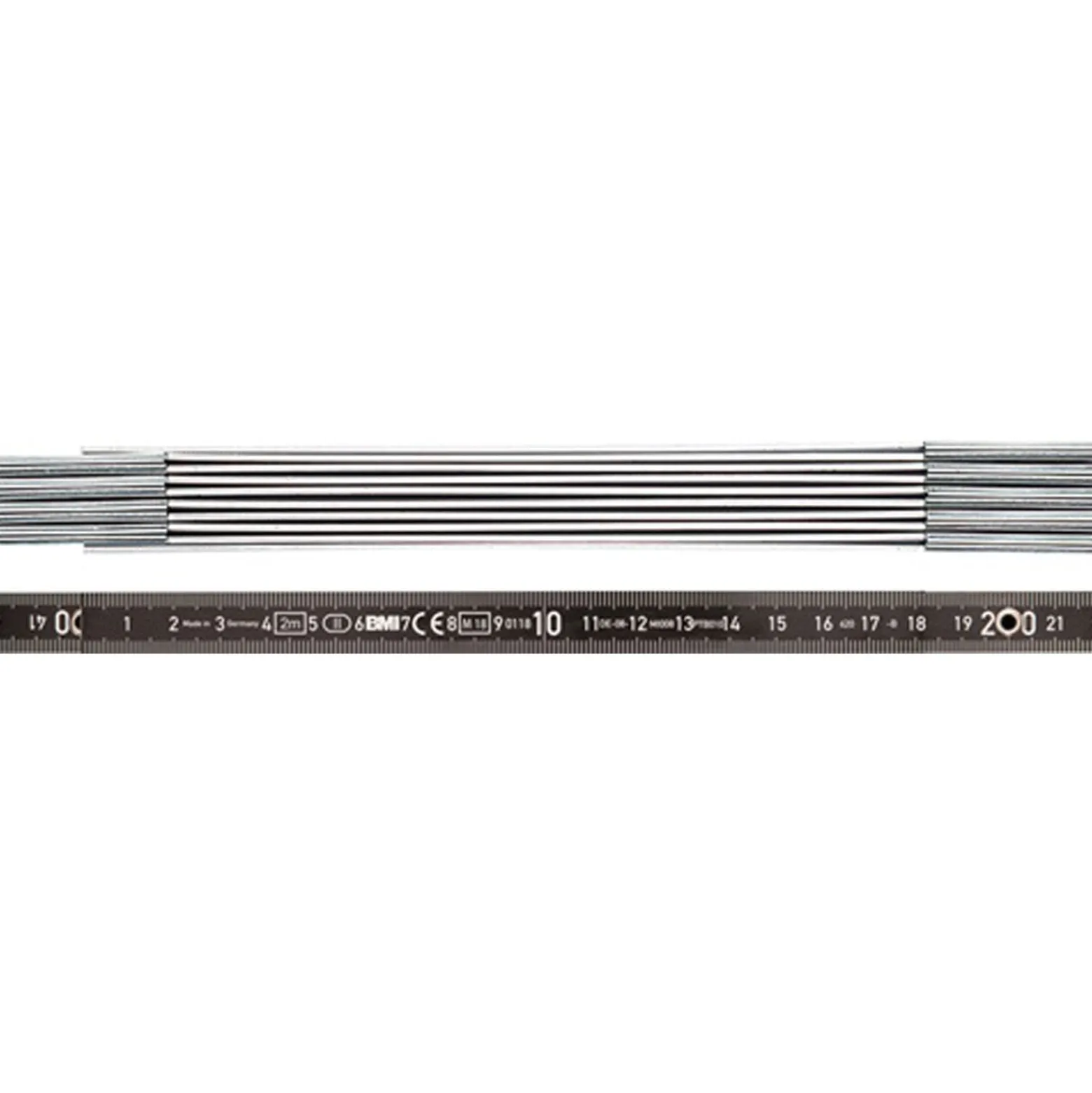 BMI Gliedermaßstab L.2m B.14mm mm/cm EG II Alu.schwarz - 961200044S