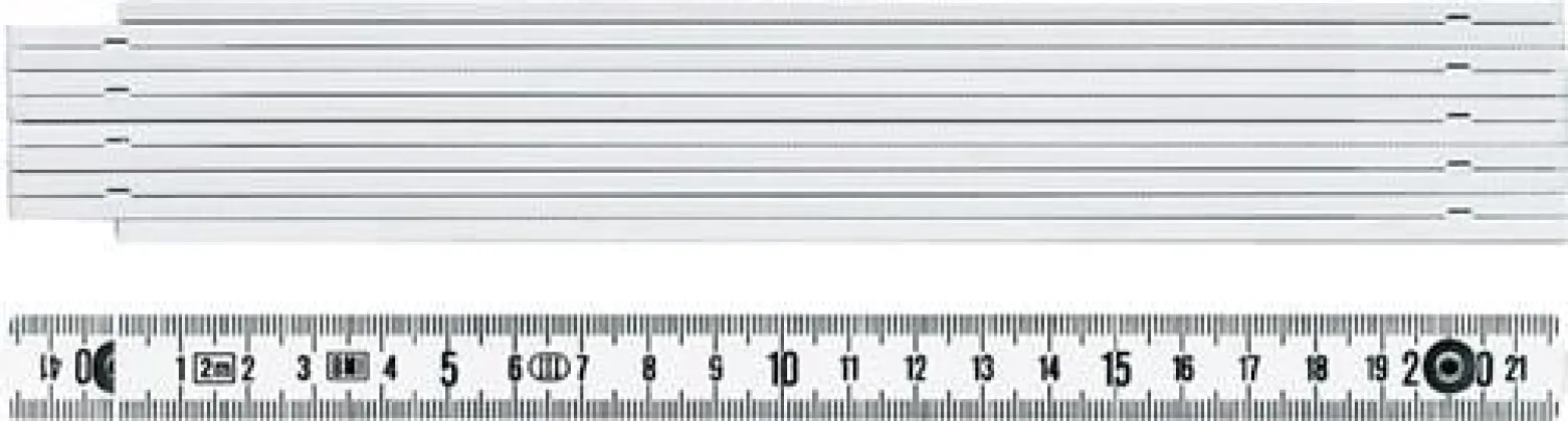 BMI Gliedermaßstab 1042 L.2m mm/cm EG III Ku.weiß - 943104200