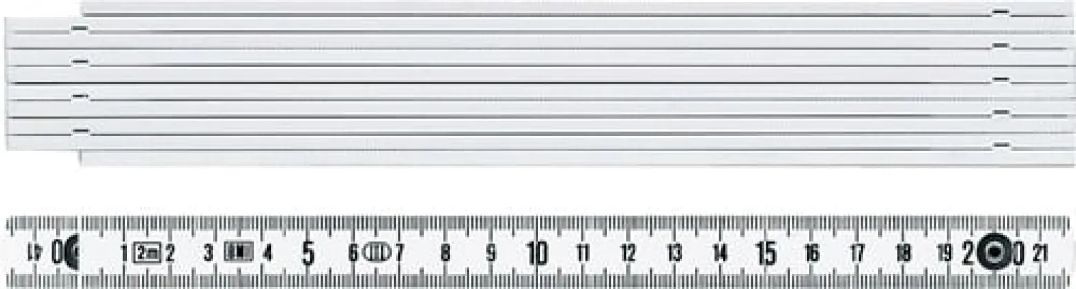 BMI Gliedermaßstab 1042 L.2m mm/cm EG III Ku.weiß - 943104200