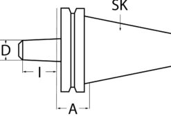 Bohrfutteraufnahme DIN 69871A B16 SK40 A.-L.25mm TECWERK