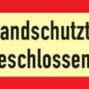 Brandschutzzeichen DIN 4066 L297xB105mm Brandschutztür stets geschl.halten Folie