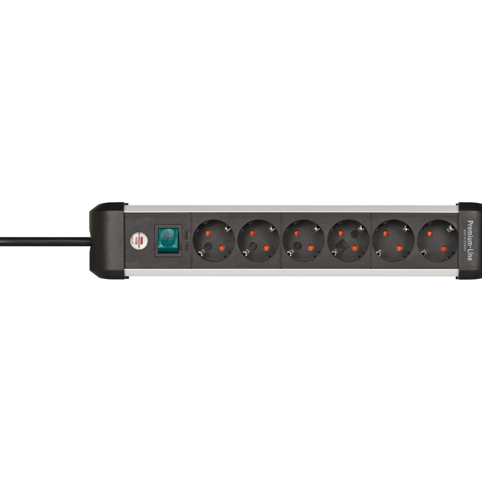 Brennenstuhl Premium-Alu-Line Steckdosenleiste mit Schalter 8-fach 3 m H05VV-F 3G1,5 - 1391030800