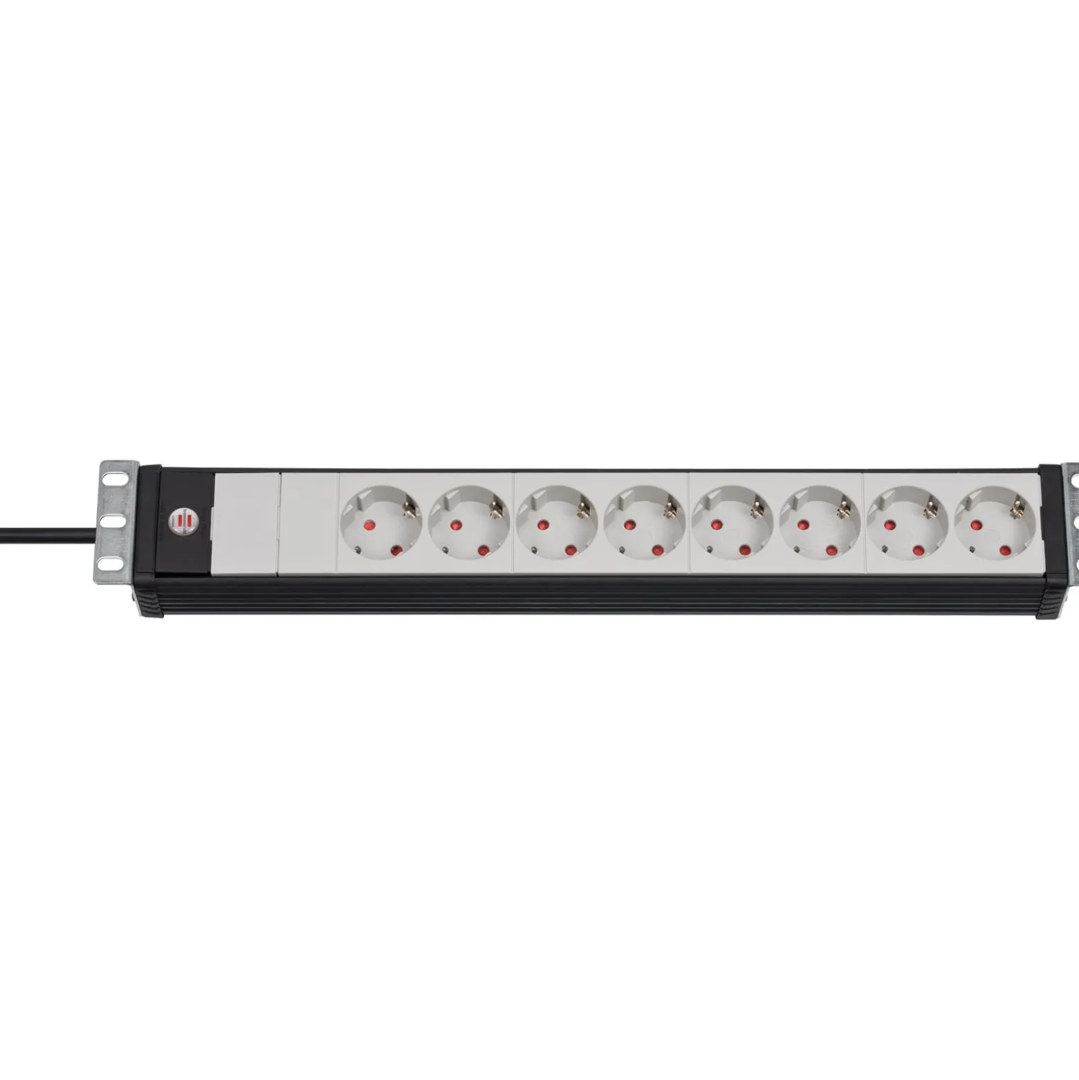 Brennenstuhl Premium-Line 19" Steckdosenleiste für Schaltschränke 8-fach schwarz/lichtgrau 3 m H05VV-F 3G1,5 19"-Format - 1156057028