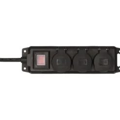 Brennenstuhl Steckdosenverteiler mit Schalter IP44 3-fach schwarz 2 m H07RN-F 3G1,5 - 1159950013